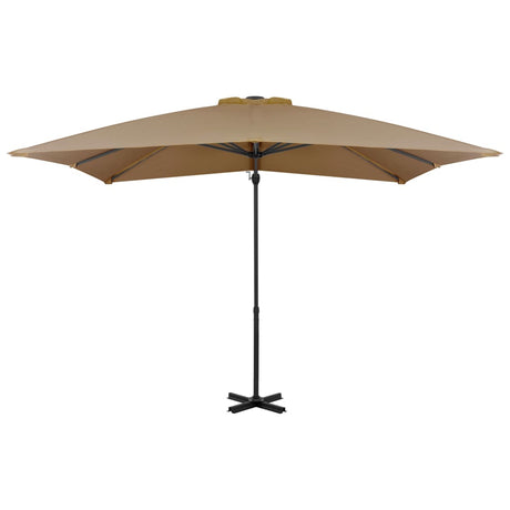 Vidaxl Parasol flottant avec poteau en aluminium 250x250 cm taupe