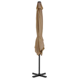 Vidaxl Parasol flottant avec poteau en aluminium 250x250 cm taupe