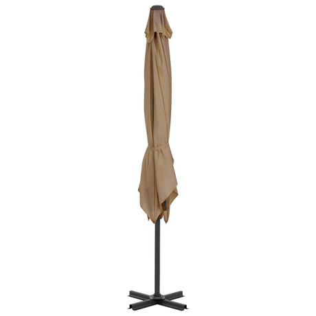 Vidaxl Parasol flottant avec poteau en aluminium 250x250 cm taupe