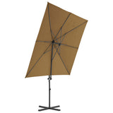 Vidaxl Parasol flottant avec poteau en acier 250x250 cm taupe