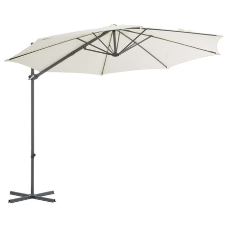 Vidaxl Floating parasol with steel pole 300 cm sand -colored