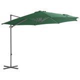 Vidaxl Floating parasol with steel pole 300 cm green