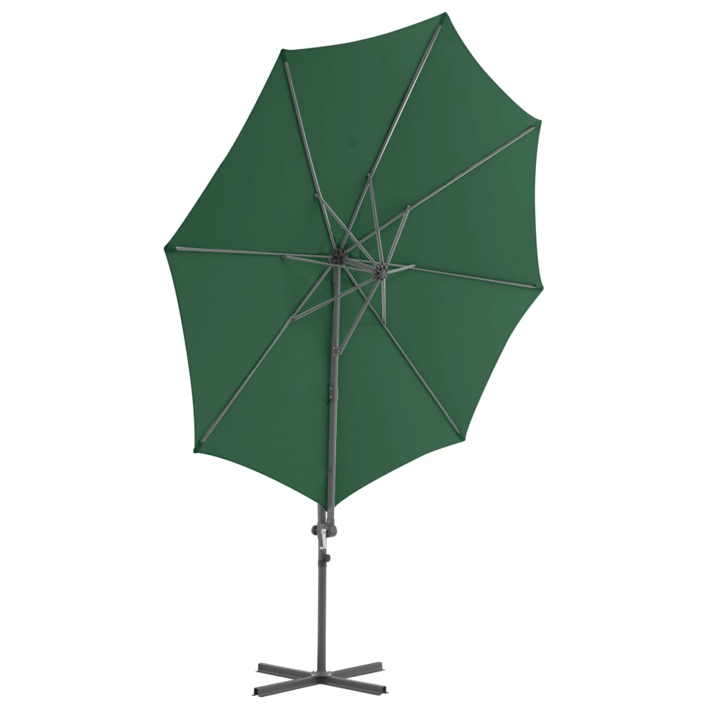 Vidaxl Floating parasol with steel pole 300 cm green