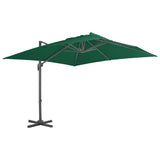Vidaxl Parasol flottant avec poteau en aluminium 300x300 cm vert