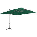 Vidaxl Parasol flottant avec poteau en aluminium 300x300 cm vert