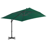 Vidaxl Parasol flottant avec poteau en aluminium 300x300 cm vert