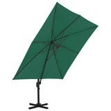 Vidaxl Parasol flottant avec poteau en aluminium 300x300 cm vert