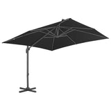 Vidaxl Floating parasol with aluminum pole 300x300 cm anthracite colored