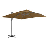 Vidaxl Floating parasol with aluminum pole 300x300 cm taupe