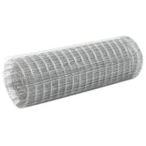 Vidaxl Poulet Fil 25x0,5 m Galvanisé en acier argent coloré