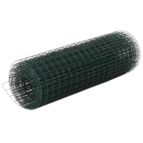 VidaXL grillage à poules 10x0,5 m acier avec revêtement PVC vert