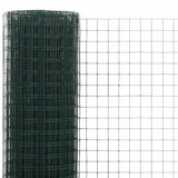 VidaXL grillage à poules 10x0,5 m acier avec revêtement PVC vert