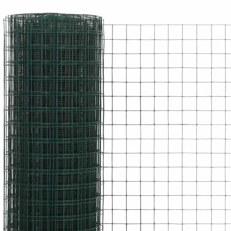VidaXL grillage à poules 10x0,5 m acier avec revêtement PVC vert