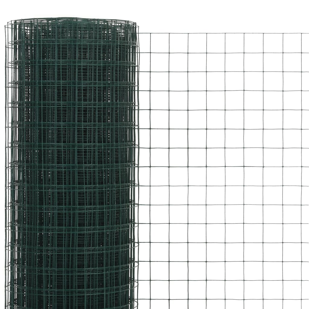 Vidaxx grillage 10x1,5 m acier avec revêtement PVC vert