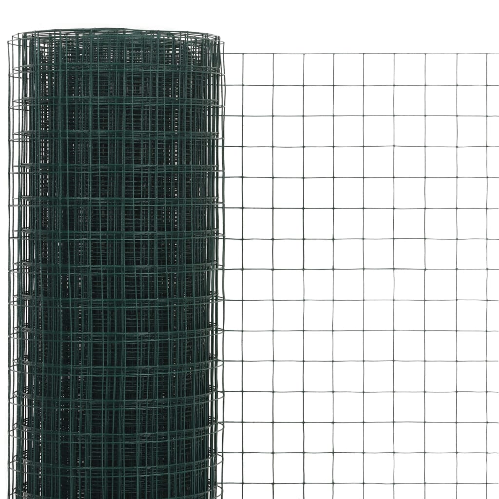 Vidaxx grillage 25x0,5 m acier avec revêtement PVC vert