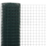 Vidaxl Poulet Wire 25x1.5 m Stol mat PVC Cover Green