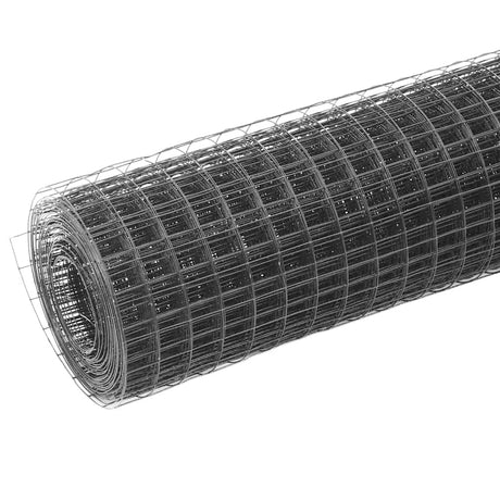 Vidaxl Poulet Fil 10x1 m avec un revêtement en PVC gris