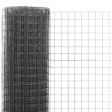 Vidaxxl grillage 25x1,5 m acier avec revêtement PVC gris
