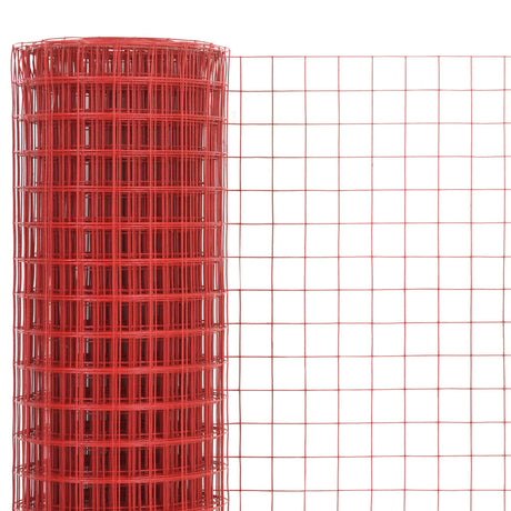 Vidaxl Poulet Fil 10x1,5 m en acier avec revêtement en PVC rouge