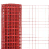 Vidaxl Poulet Fil 25x1,5 m en acier avec revêtement en PVC rouge