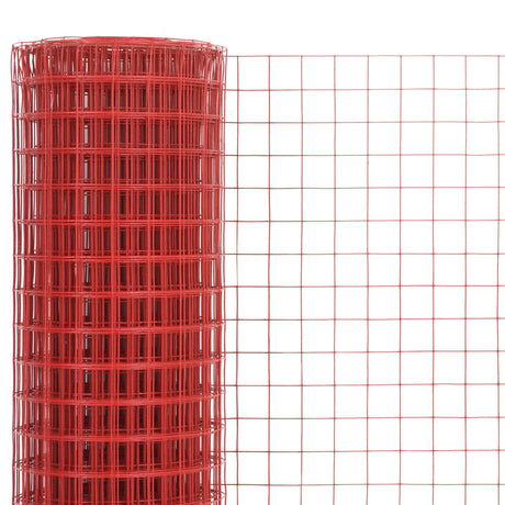 Vidaxl Poulet Fil 25x1,5 m en acier avec revêtement en PVC rouge