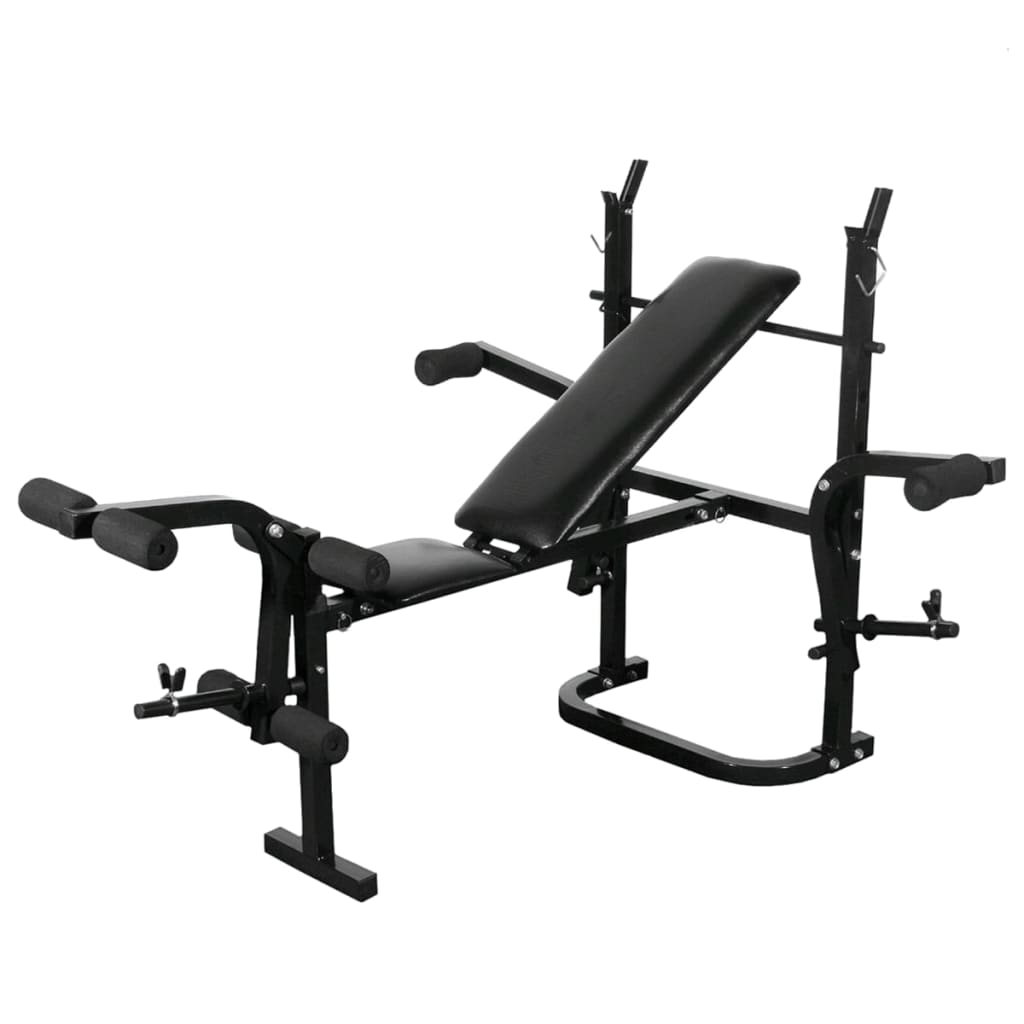 Vidaxl Gewiichter mat Gewiicht Rack an Hantel Set 30,5 kg