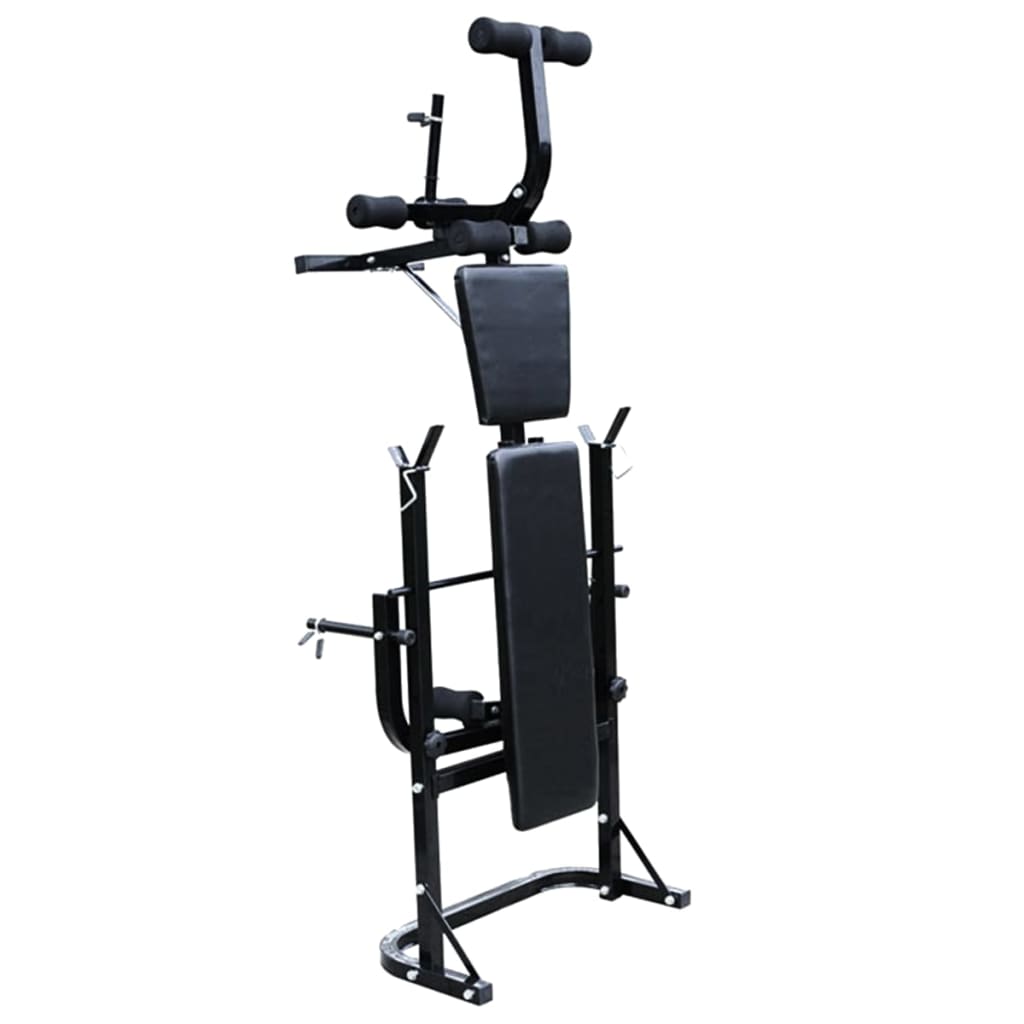 Vidaxl Gewiichter mat Gewiicht Rack an Hantel Set 30,5 kg