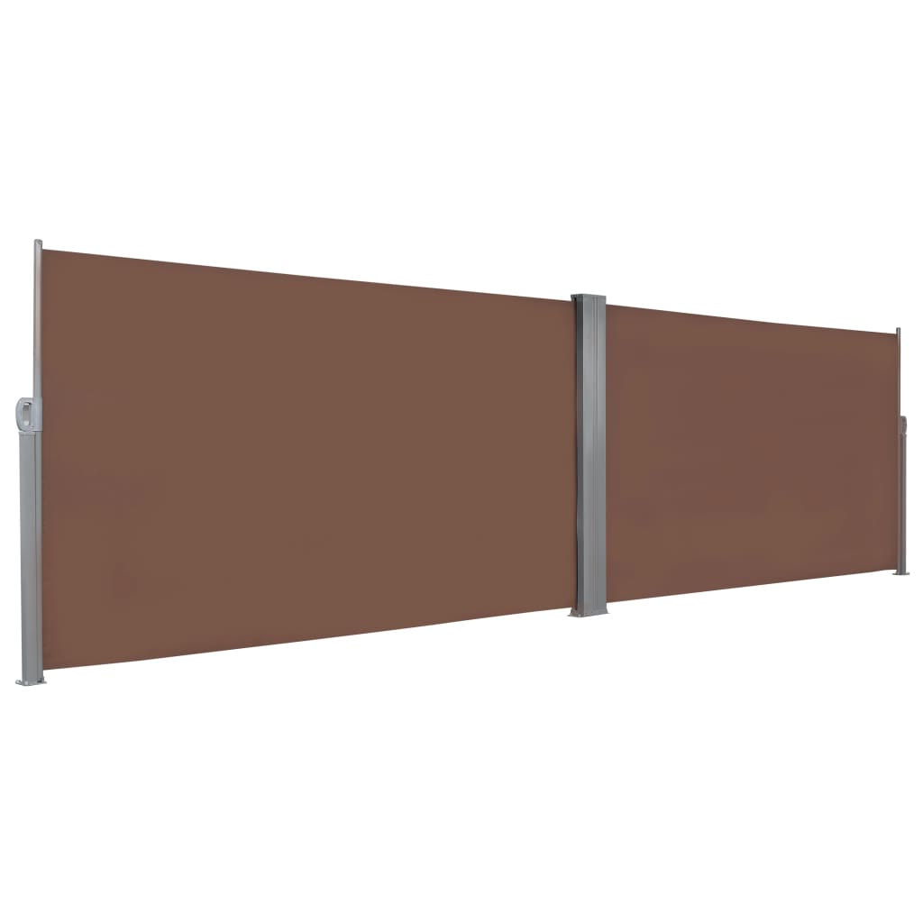 Pare-brise Vidaxl extensible 160x600 cm brun