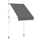 Vidaxl luifel extensible manuellement 150 cm anthracite