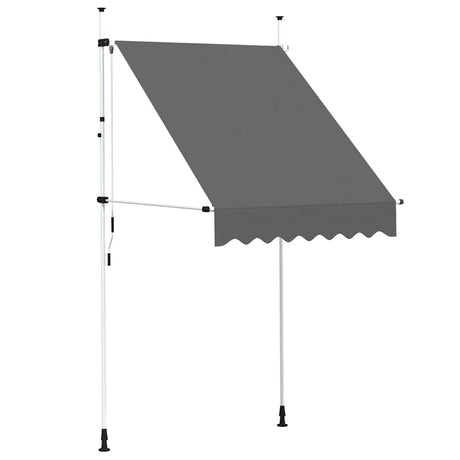Vidaxl luifel extensible manuellement 150 cm anthracite