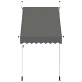 Vidaxl luifel extensible manuellement 150 cm anthracite
