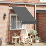 Vidaxl luifel extensible manuellement 150 cm anthracite