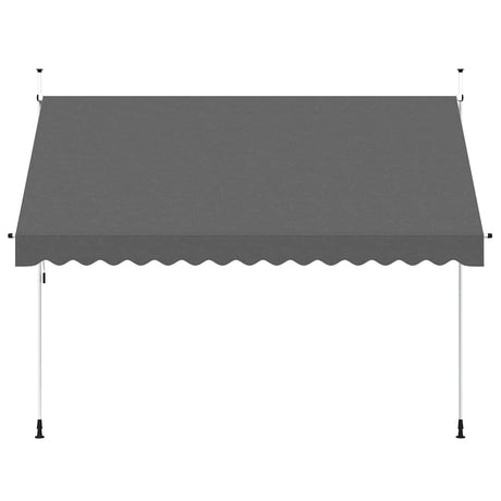 Vidaxl luifel extensible manuellement 350 cm anthracite