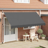 Vidaxl luifel extensible manuellement 400 cm anthracite
