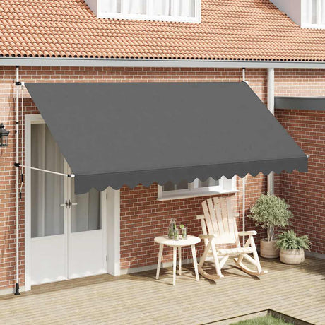 Vidaxl luifel extensible manuellement 400 cm anthracite