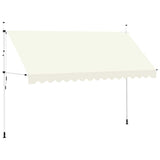 Vidaxl Luifel étend manuellement la crème 400 cm