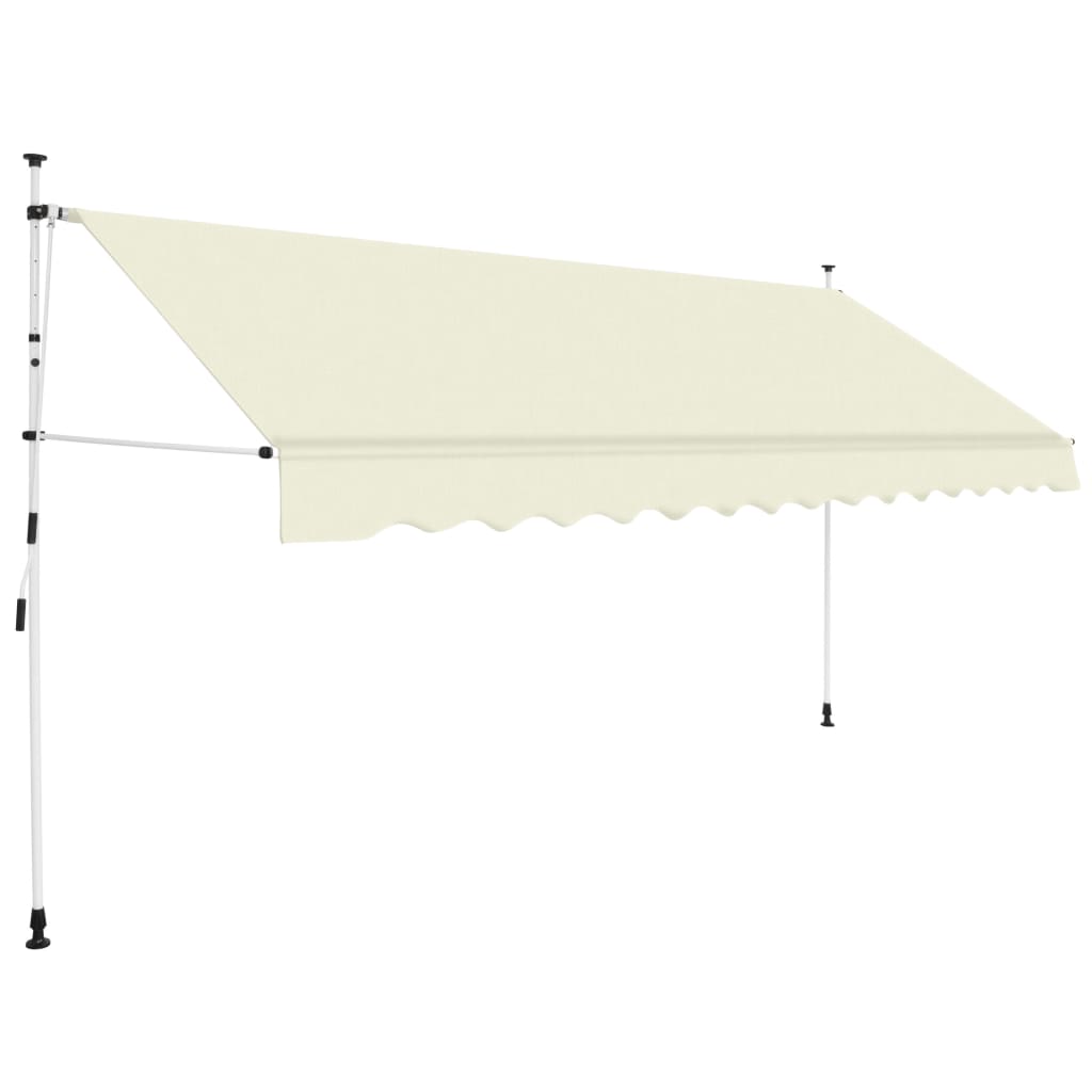 Vidaxl Luifel erstreckt sich manuell 400 cm Creme