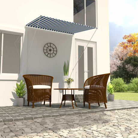 Vidaxl Laifel extensible 150x150 cm bleu et blanc