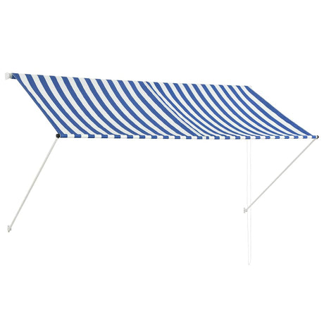 Vidaxl luifel extensible 250x150 cm bleu et blanc