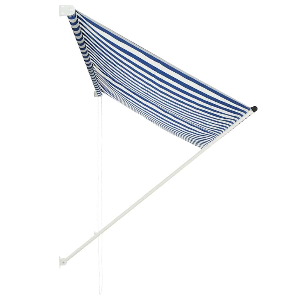 Vidaxl Luifel extensible 250x150 cm azul y blanco