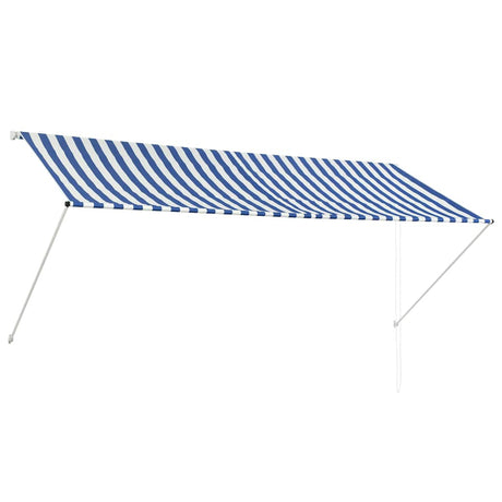 Vidaxl Luifel extensible 300x150 cm bleu et blanc