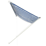 Vidaxl Luifel Extendible 350x150 cm azul y blanco