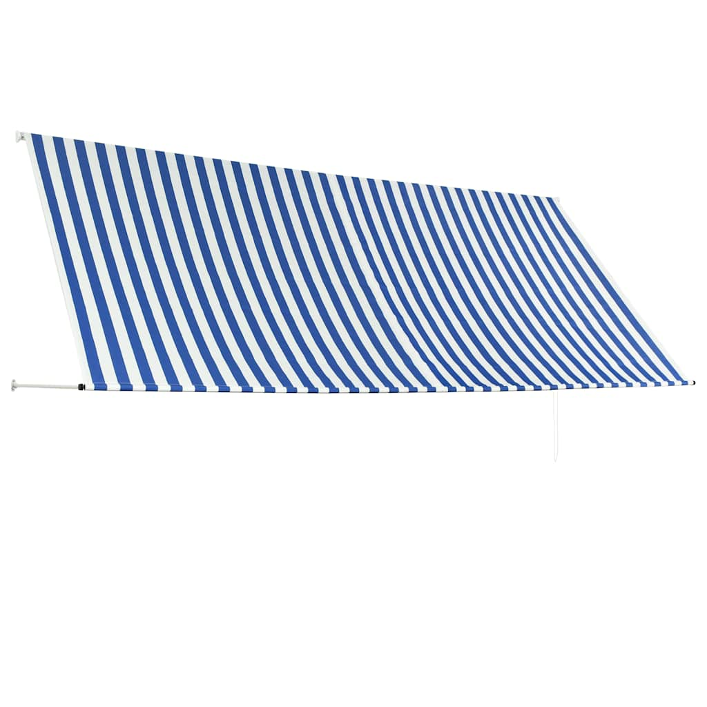 Vidaxl Luifel Extendible 350x150 cm azul y blanco