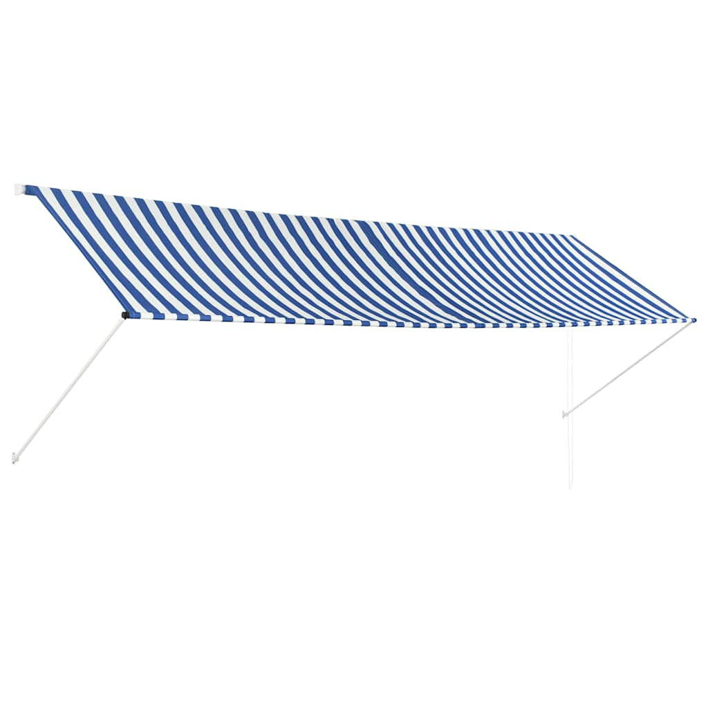 Vidaxl Luifel Extendible 400x150 cm azul y blanco