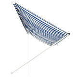 Vidaxl Luifel Extendible 400x150 cm azul y blanco