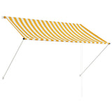 Vidaxl luifel extensible 200x150 cm jaune et blanc