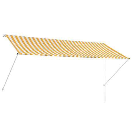 Vidaxl luifel extensible 300x150 cm jaune et blanc