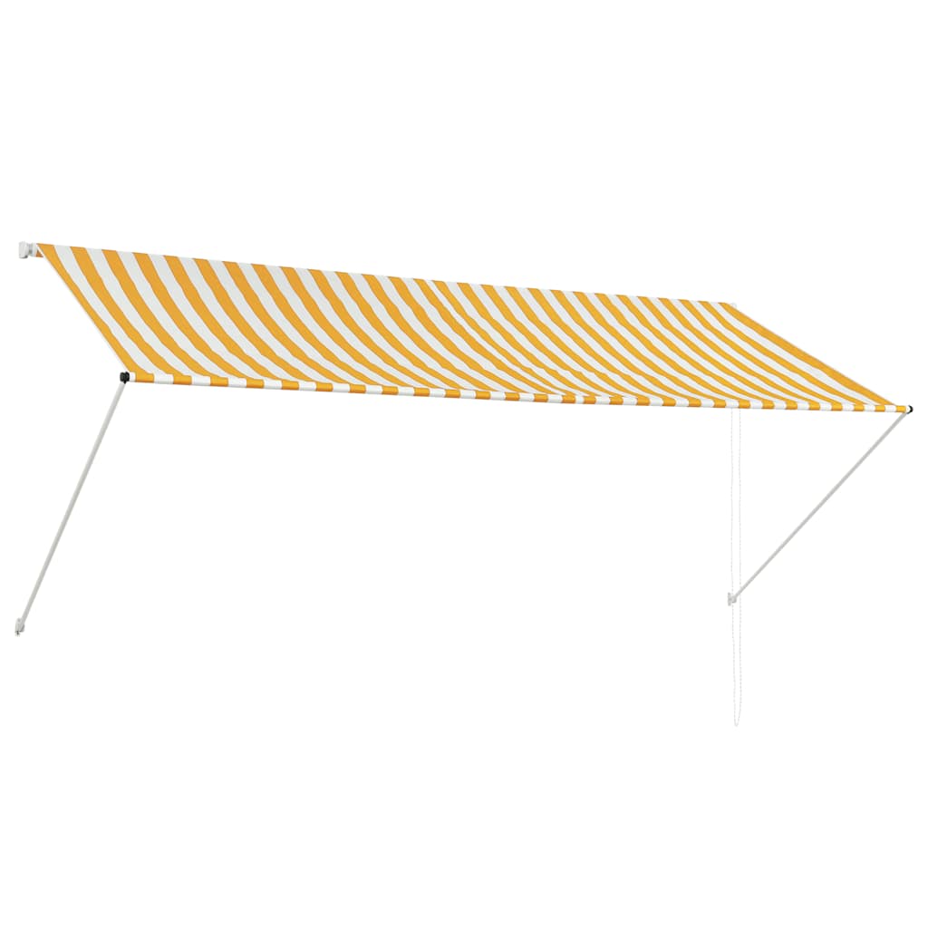 Vidaxl luifel extensible 300x150 cm jaune et blanc