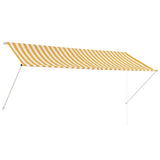 Vidaxl luifel extensible 300x150 cm jaune et blanc