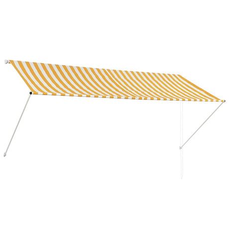 Vidaxl luifel extensible 300x150 cm jaune et blanc